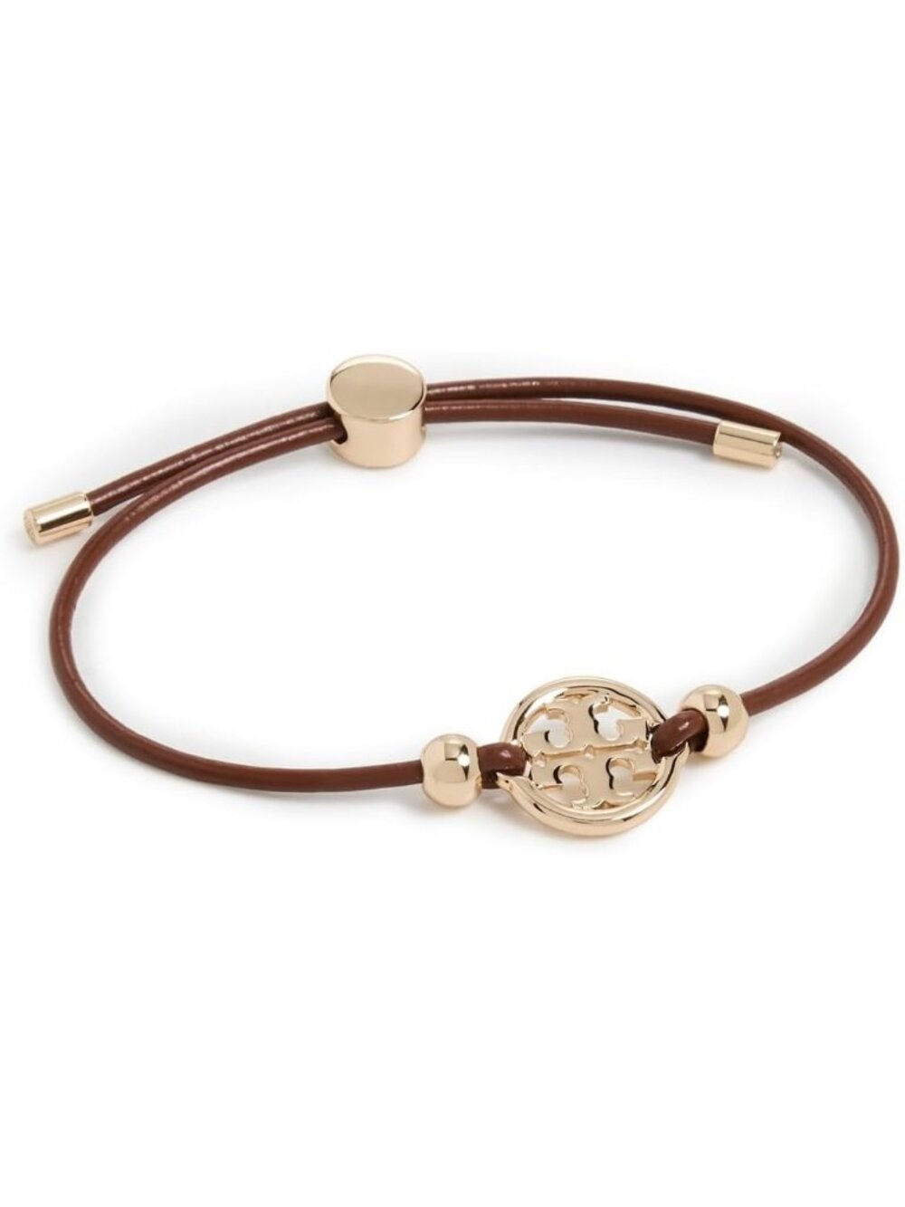Tory Burch Women’s Gold Couio Icon Slider Designer Gold Tone Adjustable Bracelet